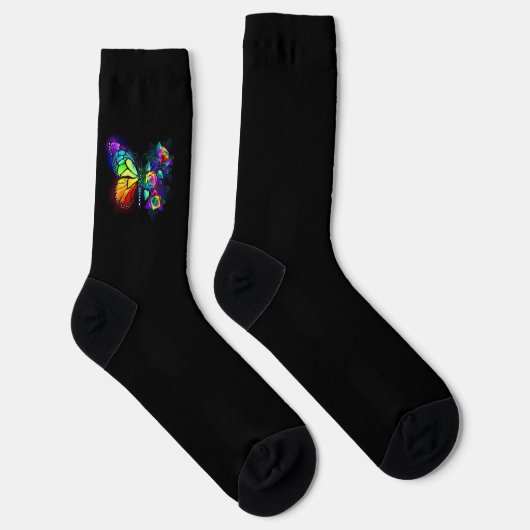 Regenbogenschmetterling Socken (Rechts)