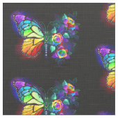 Regenbogenschmetterling Stoff (Nahaufnahme)