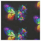 Regenbogenschmetterling Stoff (Nahaufnahme)