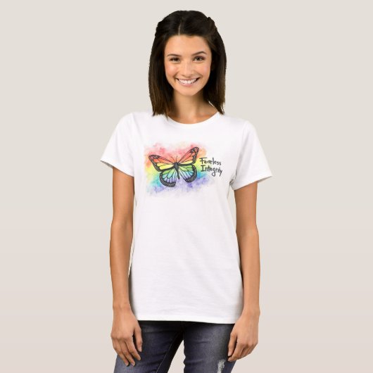 Regenbogenschmetterling T-Shirt (Vorne ganz)