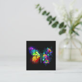 Regenbogenschmetterling Telefonnummerkarte (Stehend Vorderseite)