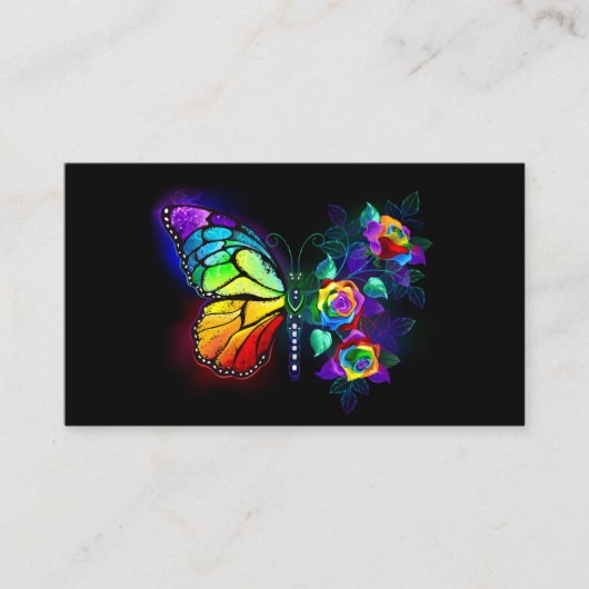 Regenbogenschmetterling Terminkarte (Vorderseite)