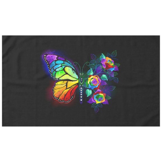 Regenbogenschmetterling Tischdecke (Vorderseite (Horizontal))
