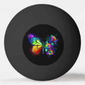 Regenbogenschmetterling Tischtennisball (Vorderseite)
