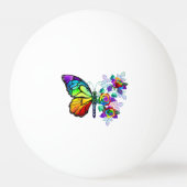 Regenbogenschmetterling Tischtennisball (Rückseite)