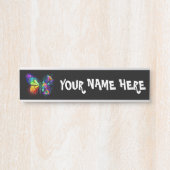Regenbogenschmetterling Türschild (Vorderseite )