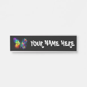 Regenbogenschmetterling Türschild