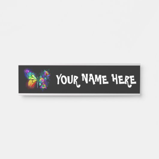 Regenbogenschmetterling Türschild (Vorderseite )