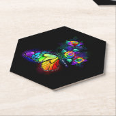 Regenbogenschmetterling Untersetzer (angewinkelt)