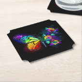 Regenbogenschmetterling Untersetzer (angewinkelt)
