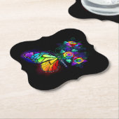 Regenbogenschmetterling Untersetzer (angewinkelt)