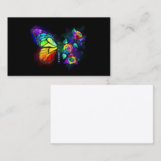 Regenbogenschmetterling Visitenkarte (Vorne/Hinten)