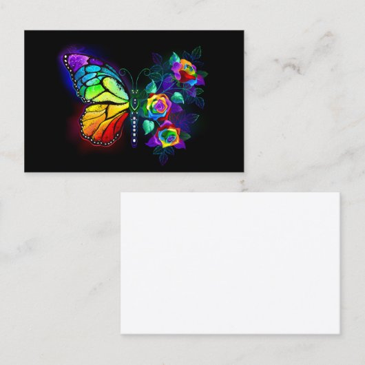 Regenbogenschmetterling Visitenkarte (Vorne/Hinten)