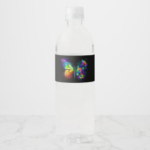 Regenbogenschmetterling Wasserflaschenetikett