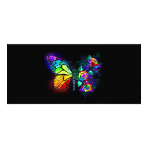 Regenbogenschmetterling Werbekarte