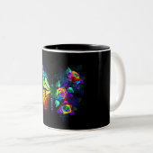 Regenbogenschmetterling Zweifarbige Tasse (VorderseiteRechts)