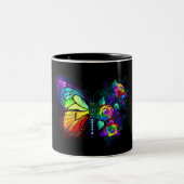 Regenbogenschmetterling Zweifarbige Tasse (Mittel)