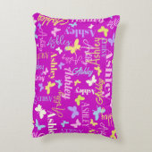 Regenbogenschmetterlinge individuelle Name Ashley  Dekokissen (Rückseite(Vertikal))