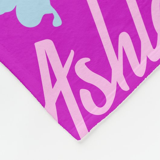 Regenbogenschmetterlinge individuelle Name Ashley  Fleecedecke (Ecke)