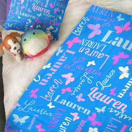 Regenbogenschmetterlinge individuelle Name Himmel  Fleecedecke