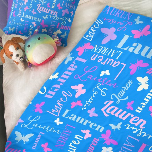 Regenbogenschmetterlinge individuelle Name Himmel  Kissen