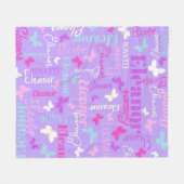 Regenbogenschmetterlinge individuelle Name lila El Fleecedecke (Vorderseite (Horizontal))