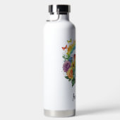 Regenbogenschmetterlinge und Blume Trinkflasche (Rechts)