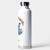 Regenbogenschmetterlinge und Blume Trinkflasche (links)