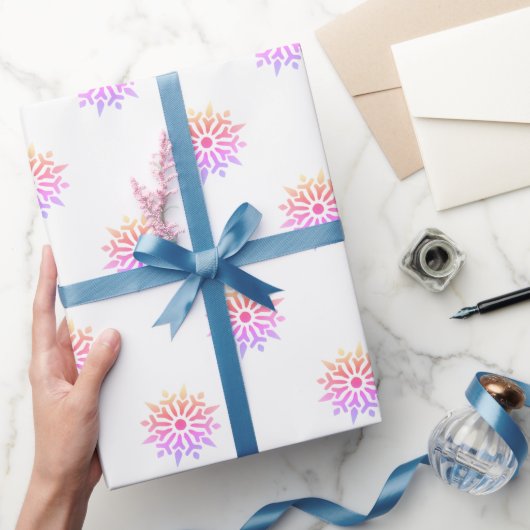 Regenbogenschneeflocke Geschenkpapier (Schenken)