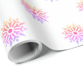 Regenbogenschneeflocke Geschenkpapier (Rolleneckpunkt)