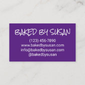 Regenbogenschokolade Chip Cookie gebacken von Bäck Visitenkarte (Rückseite)