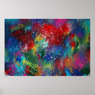 Regenbogenschräge Poster