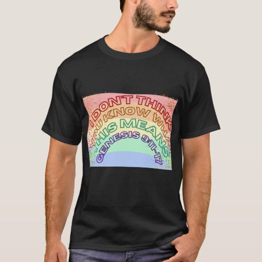 Regenbogenschrift T-Shirt (Vorderseite)