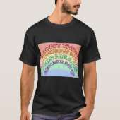 Regenbogenschrift T-Shirt (Vorderseite)