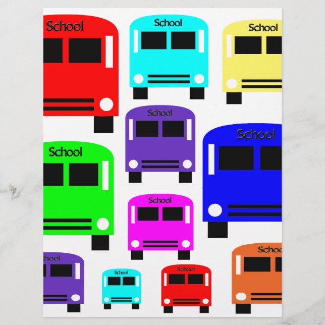 Regenbogenschulbusse (Vorderseite)