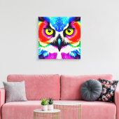 Regenbogenschüssel Gestrickte Leinwand (Insitu (Wohnzimmer))