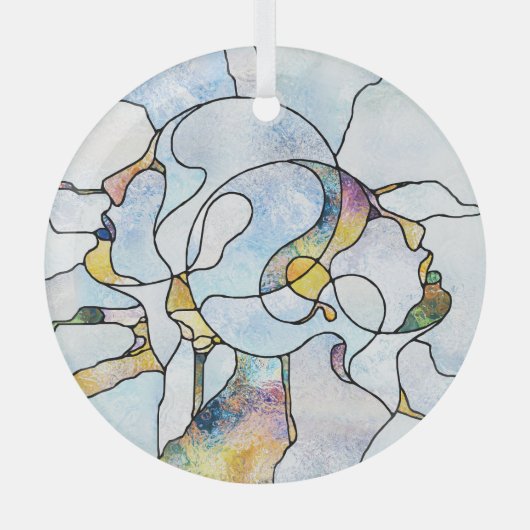 Regenbogenschütze, Buntglaseinheit Ornament Aus Glas (Vorderseite)