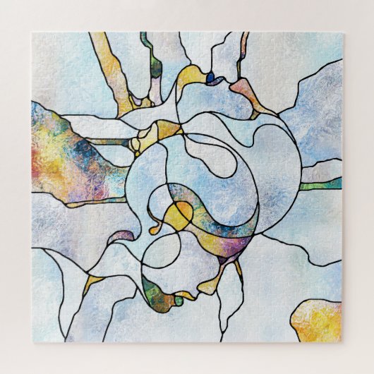 Regenbogenschütze, Buntglaseinheit Puzzle (Horizontal)