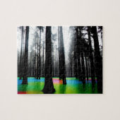 Regenbogensee im Schwarzwald mit weißer Silhouette Puzzle (Horizontal)