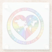 Regenbogenseelenkreis Glasuntersetzer (Rückseite)