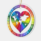 Regenbogenseelenkreis Keramik Ornament (Links)