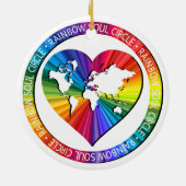 Regenbogenseelenkreis Keramik Ornament (Hinten)