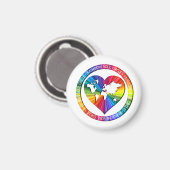 Regenbogenseelenkreis Magnet (Vorderseite/Rückseite)