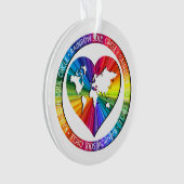 Regenbogenseelenkreis Ornament (Vorderseite)