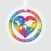 Regenbogenseelenkreis Ornament (Rückseite)