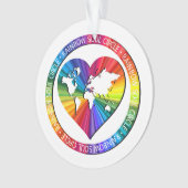 Regenbogenseelenkreis Ornament (Vorderseite)