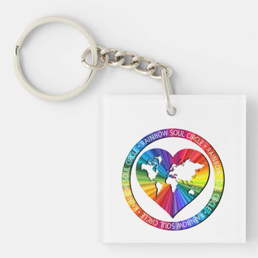 Regenbogenseelenkreis Schlüsselanhänger (Vorderseite)