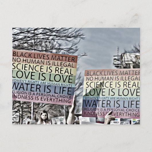 Regenbogensignatur Postkarte (Vorderseite)