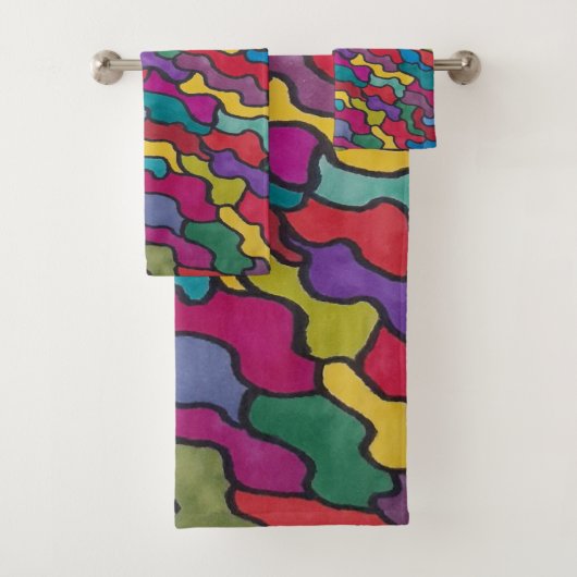 Regenbogenskala Abstrakt  Badhandtuch Set (Insitu)