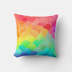 Regenbogenskala der Meerjungfrau Kissen